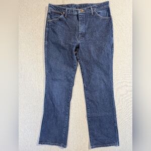 Wrangler Cowboy Cut Jeans Men's 36 X 33 Indigo Blue Bootcut Regular Fit